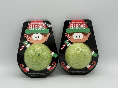 Two Da Bomb Fun Size Elf Bath Bombs Christmas Cookie Scent New
