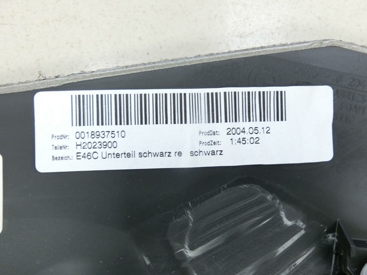 BMW E46 318CI 03-06 Cabriolet Unterteil Rechts Hinten für Seitenverkleidung BMW E46 318CI 03-06 03.06.2004 8240972... Vorschau 7