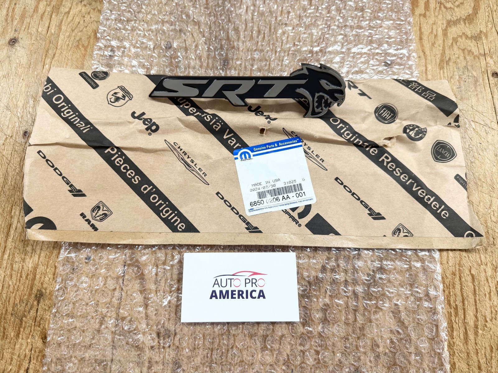 SRT EMBLEM GRILLE BADGE for 2018-2023 DODGE CHALLENGER