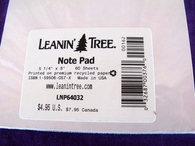 New LEANIN TREE Large Note Pad Native American Chief #LNP64032 1 Chief in Camp!