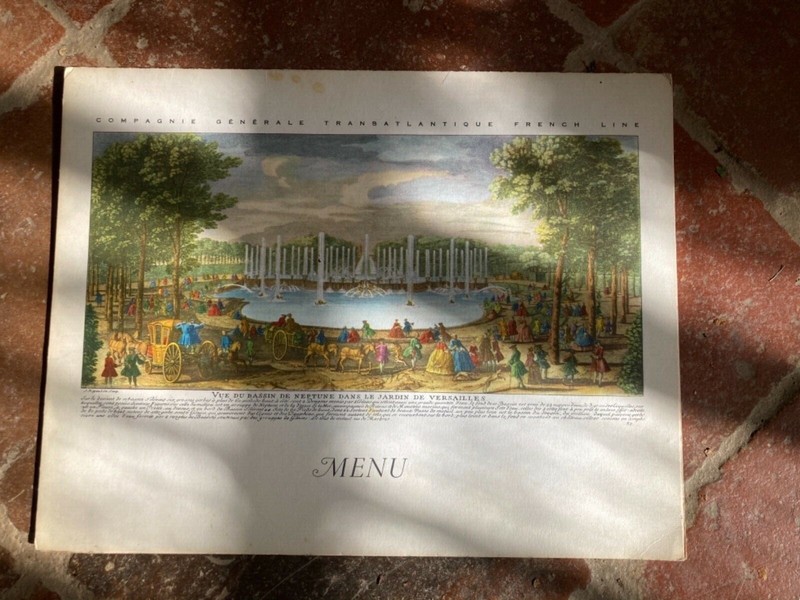 Menu Paquebot France DÃ®Ner De Gala Septembre 1963 Chef Joseph Ropars