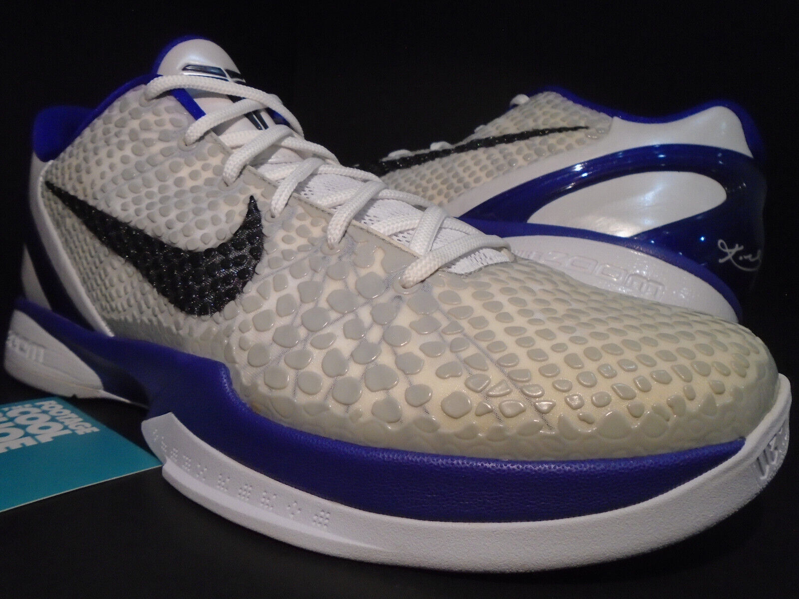 NIKE ZOOM KOBE VI 6 INLINE WHITE BLACK GREY CONCORD PURPLE NIKE ZOOM KOBE VI 6 INLINE WHITE BLACK GREY CONCORD PURPLE