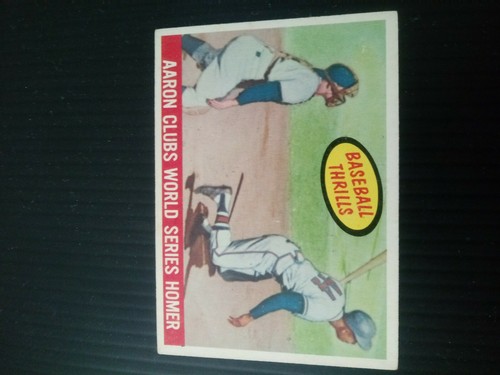 1959 Topps Hank Aaron Milwaukee Braves #467 Baseball Card nice centering