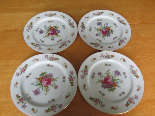 Set of 4 HARMONY HOUSE CHINA Dresdania Dinner Plates