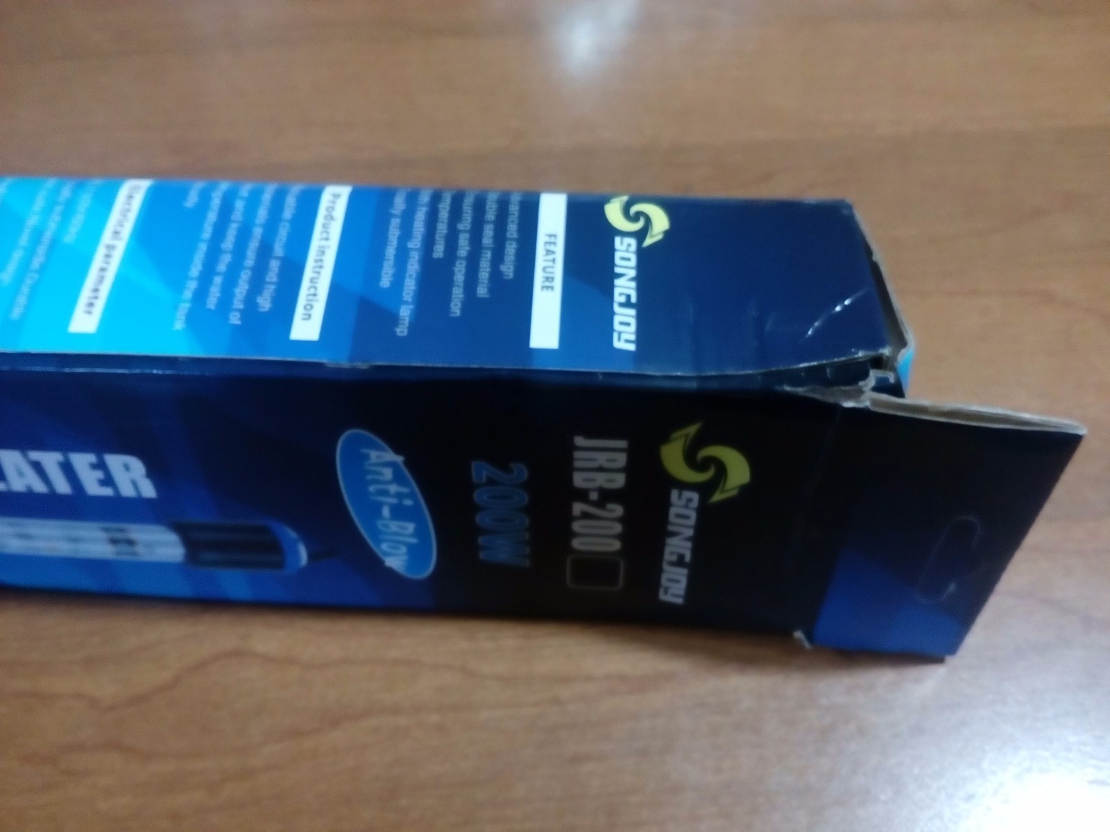 SONGJOY Quartz Glass Aquarium Heater Of 200W for Fresh & Sea Water