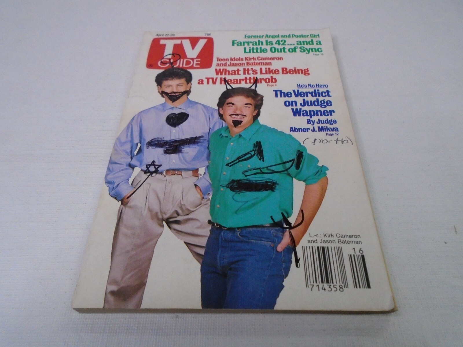 TV Guide April 22-28, 1989 Kirk Cameron, Jason Bateman | eBay TV Guide April 22-28, 1989 Kirk Cameron, Jason Bateman | eBay