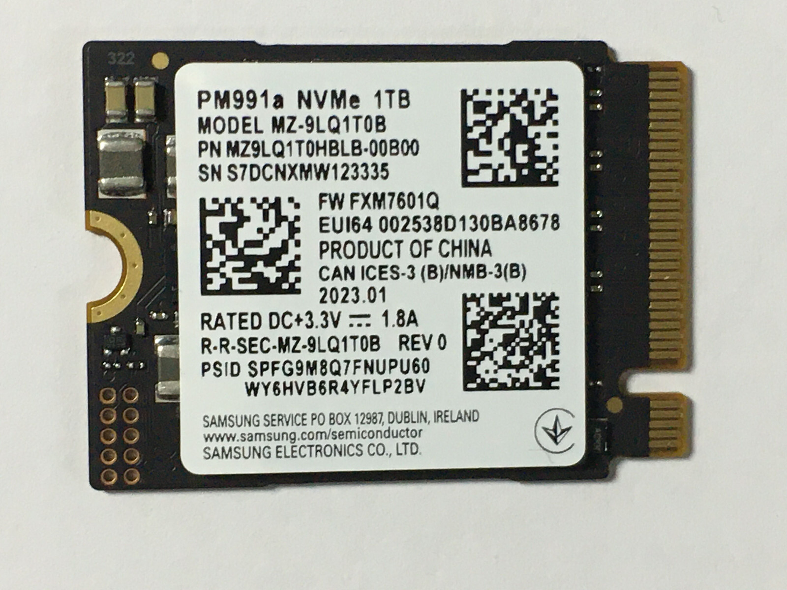 内蔵型SSD Samsung MZ-VLQ1T00 NVMe 1TB SSD M.2 2280 MZVLQ1T0HALB-00000 - 1TB SSD Hard Drive m.2 Nvme Pcie 3.0 | eBay