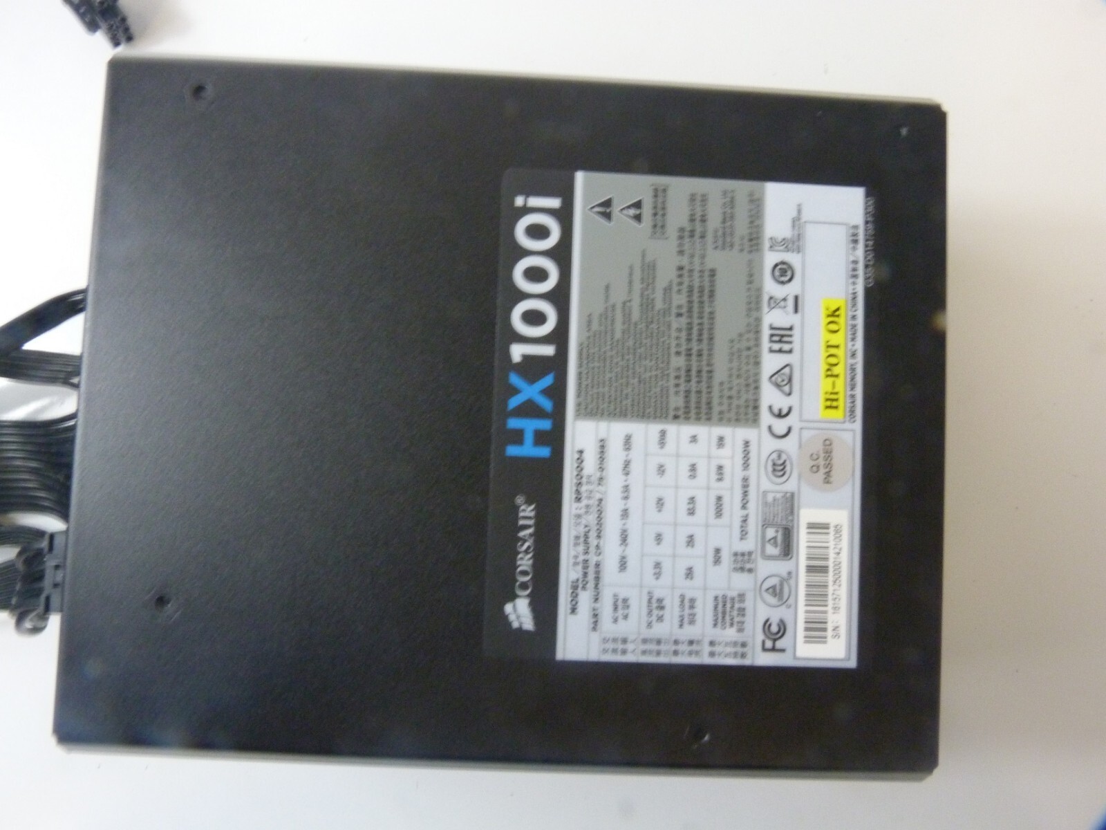 Corsair Hx1000i CP-9020074 1000 Watt Power Supply | eBay