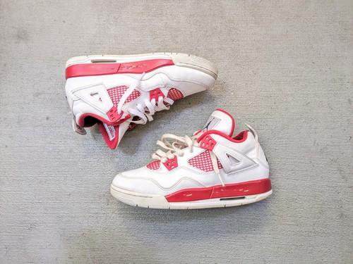Nike Air Jordan 4 Retro Alternte 89 Red White Kids 6Y 408452
