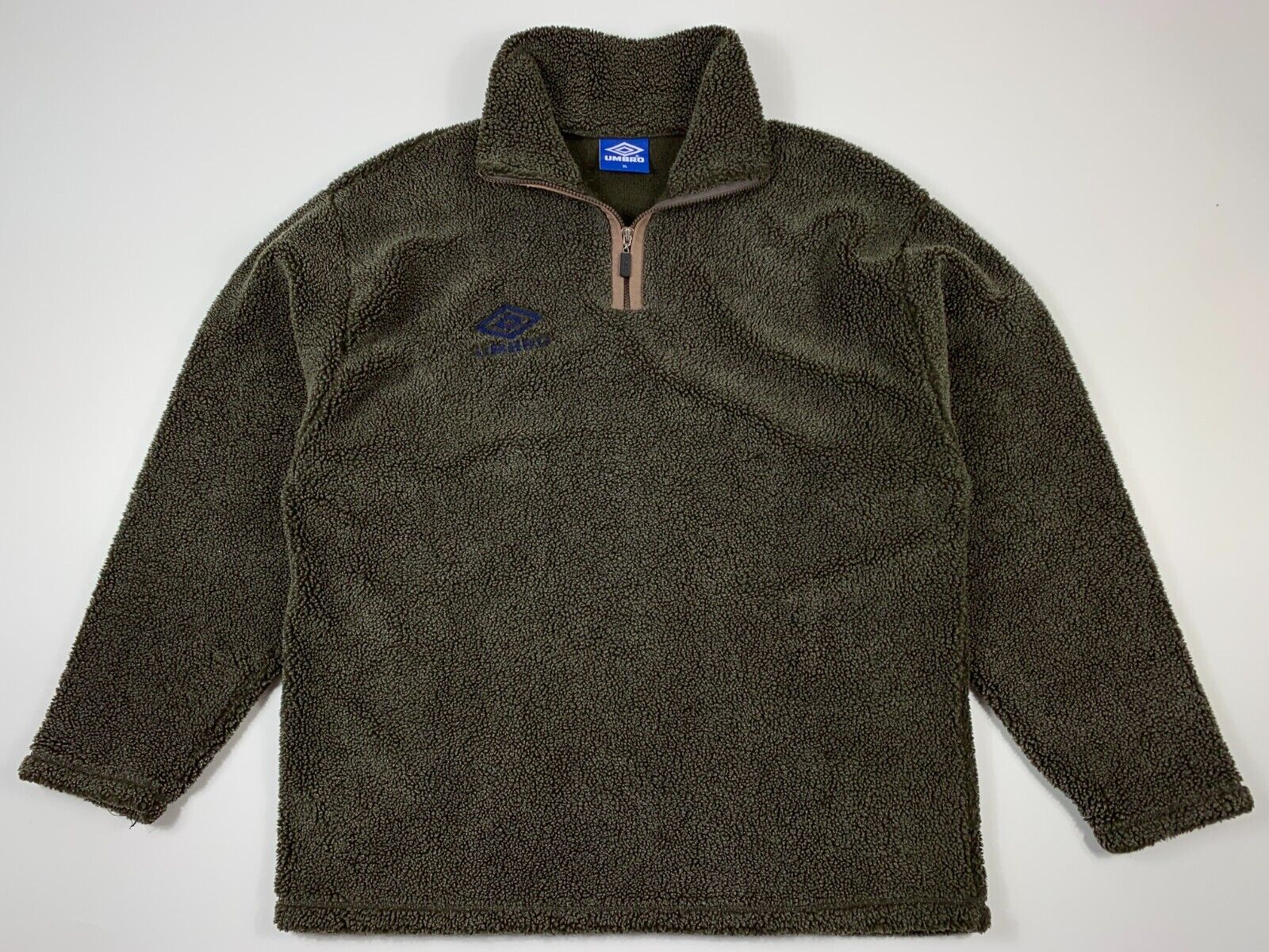 Vintage Umbro Fleece Sweater Y2K Warm Pullover Green Mens Vintage Umbro Fleece Sweater Y2K Warm Pullover Green Mens