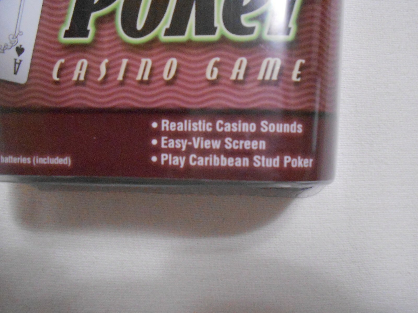 Tiger 2003 Poker Casino Game Handheld Electronic NEW Caribbean Stud Poker