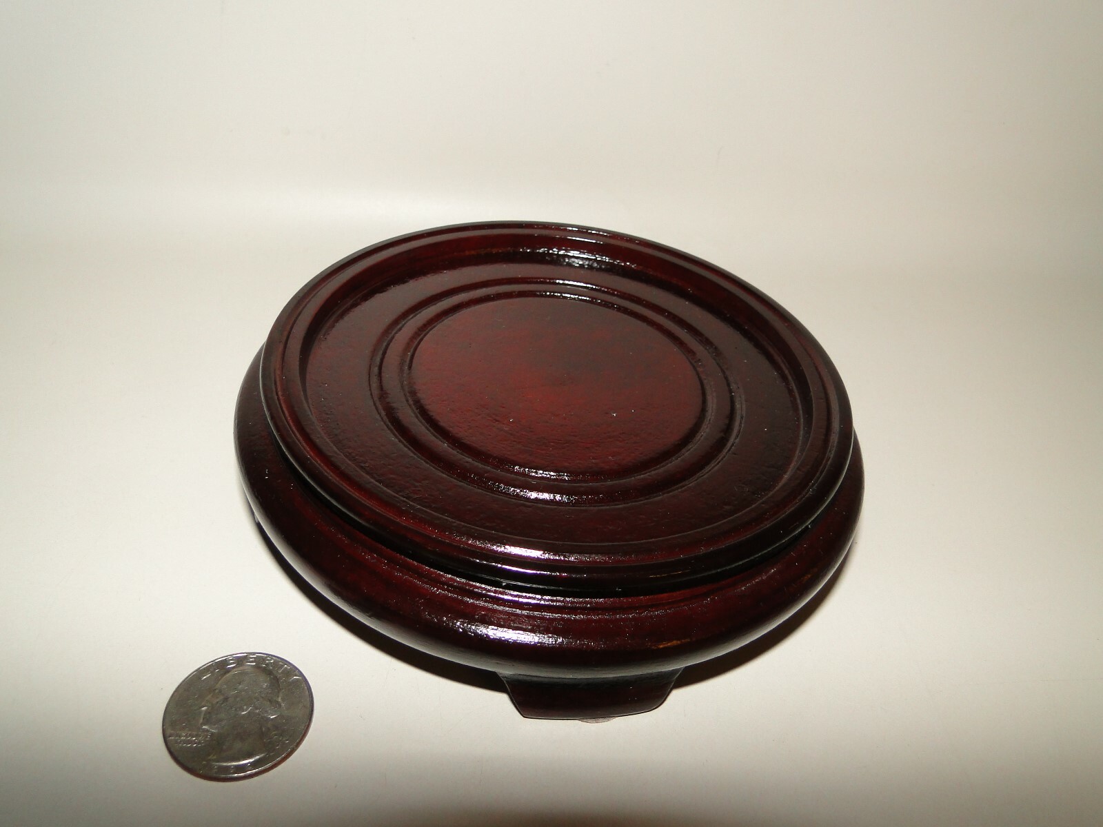 Rosewood Footed Wooden Display Stand, Ginger Jar Stand, 4