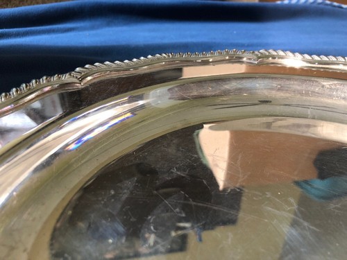 WEBSTER WILCOX 14” Deep Set Heavy SILVER PLATE TRAY