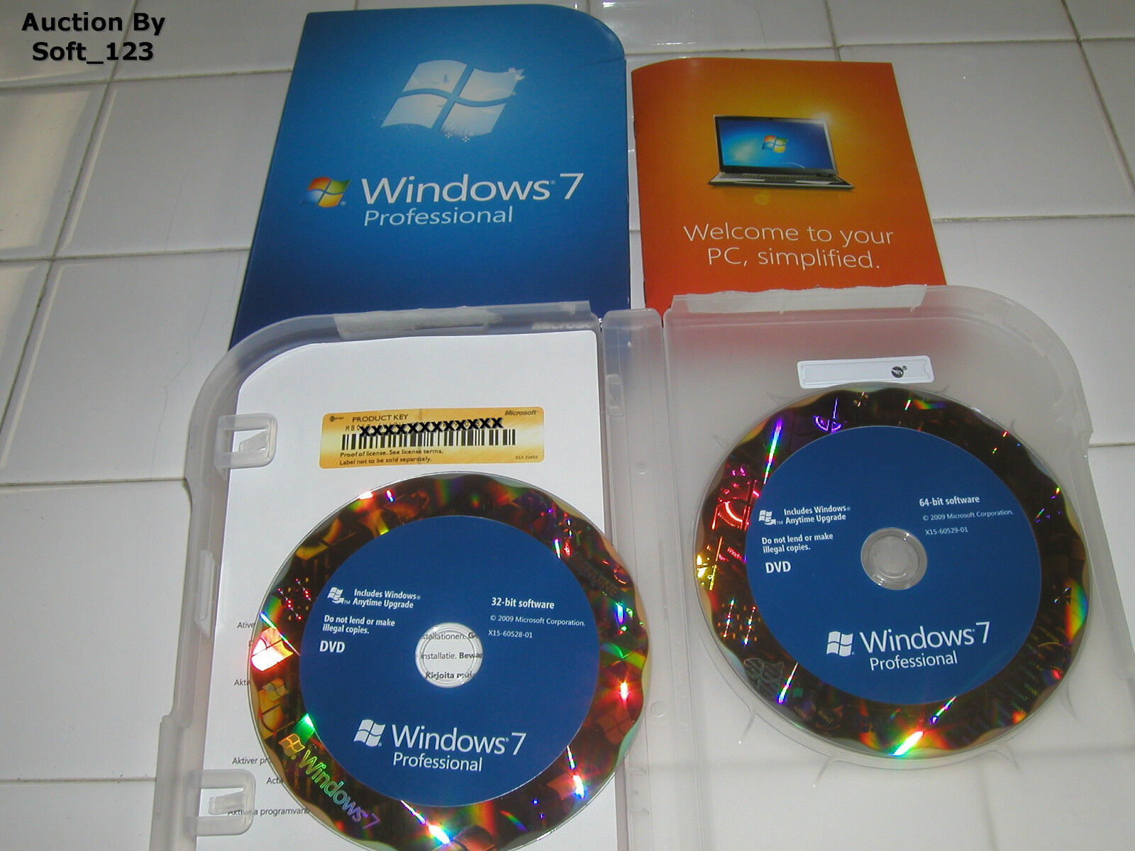 Microsoft Windows 7 Professional Full 32 & 64 bit DVD MS WIN Microsoft Windows 7 Professional Full 32 & 64 bit DVD MS WIN