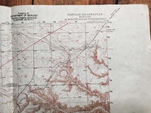 USGS Topographic Map PORTAGE QUADRANGLE, MONTANA, 1948