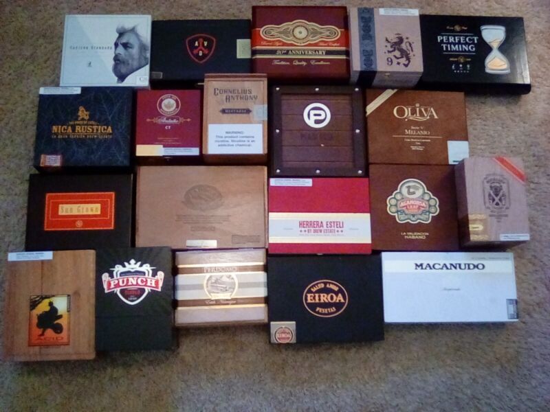 Lot of 20 Cigar Boxes Empty!! Assorted Shapes and Size-12