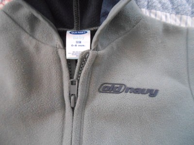 Old Navy Gray Hooded Jacket 0-6 Months