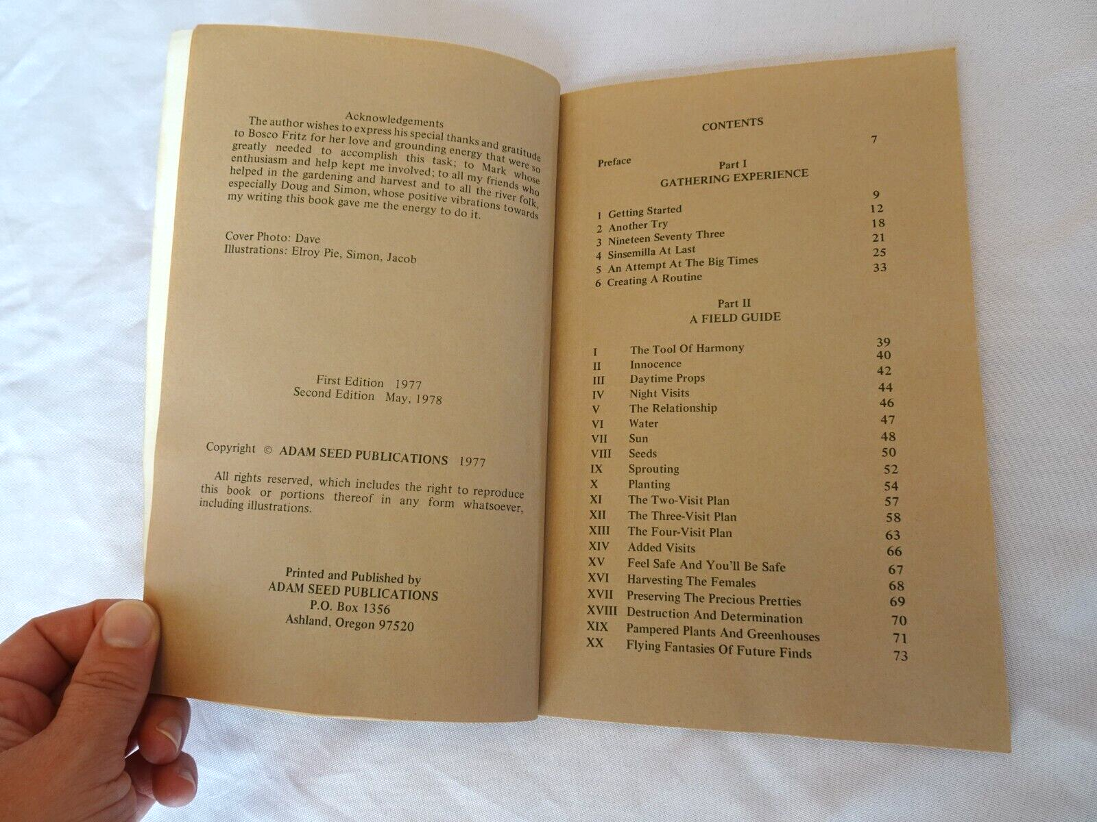 Caretaking the Wild Sinsemilla A Seed Growing Marijuana Cannabis Outdoors RARE