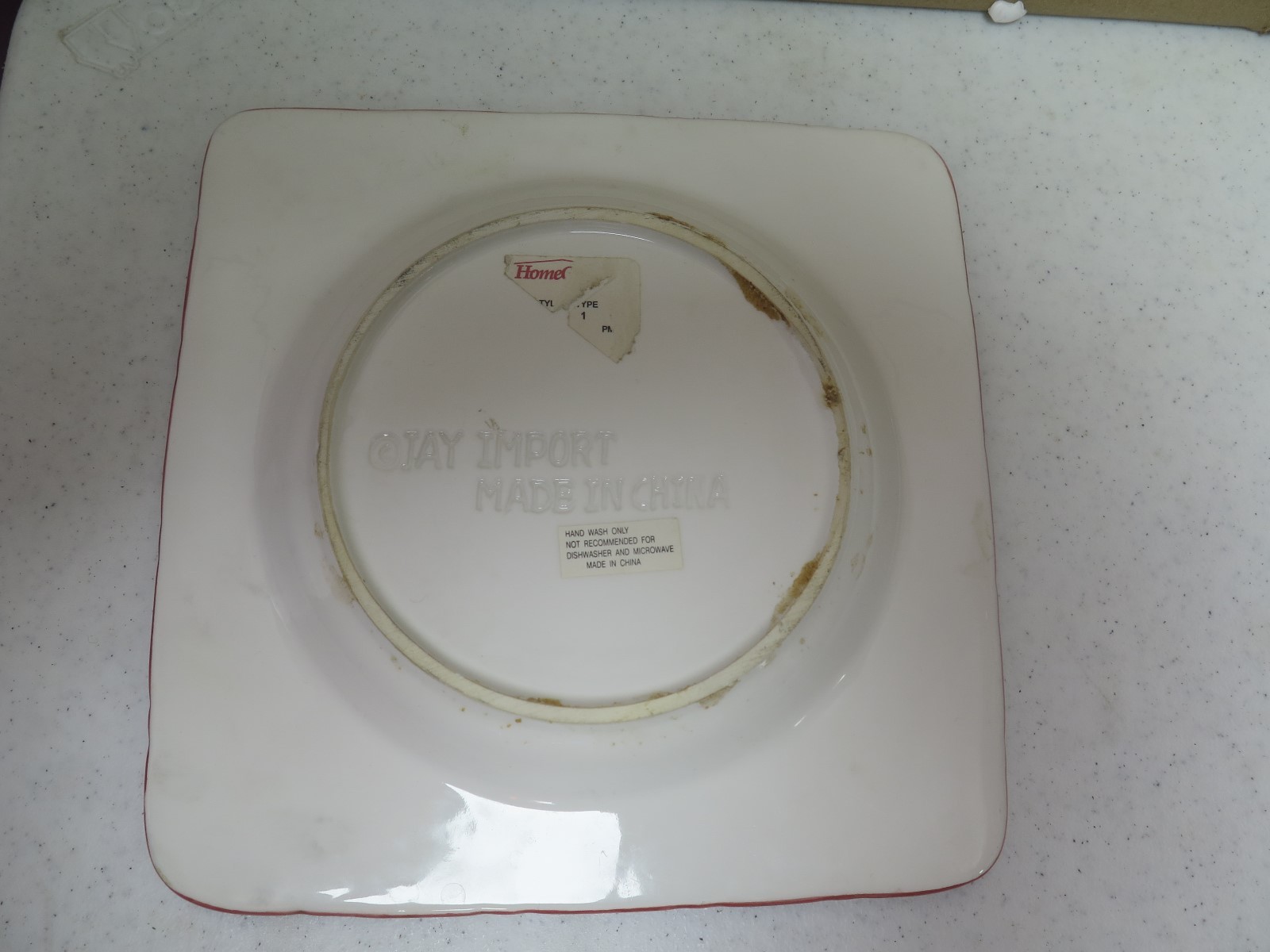 Jay Import Co Square Plate Heavy Leaf Design 8