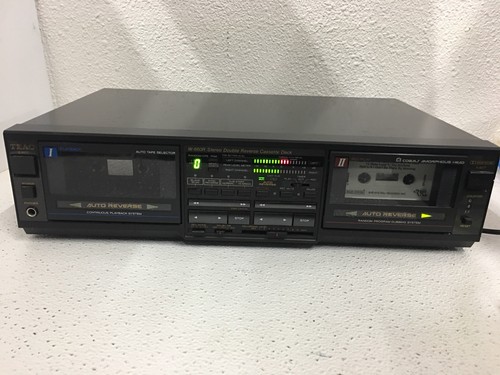 RARE TEAC W-660R COBALT AMORPHOUS HEAD AUTO REVERSE DOUBLE STEREO CASSETTE DECK
