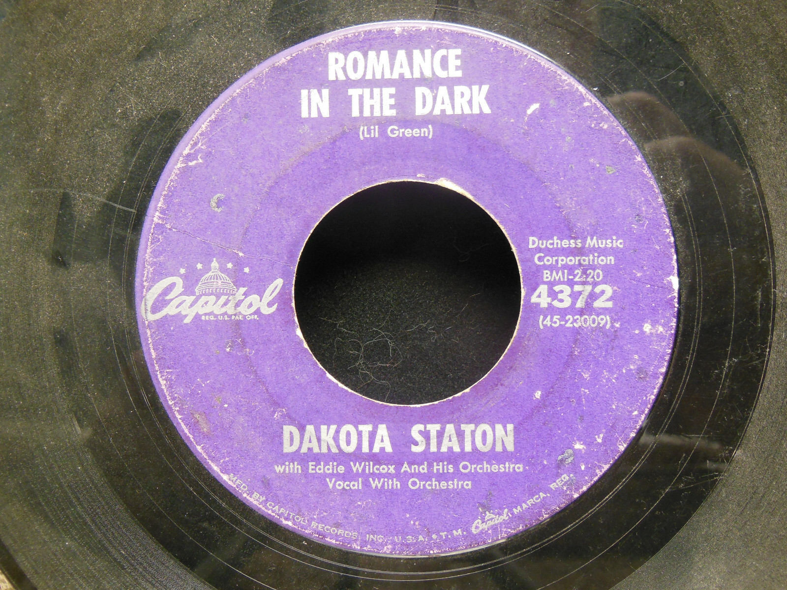 Dakota Staton: My Babe / Romance In The Dark, 45 RPM Good