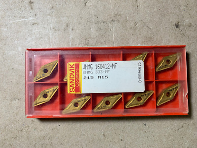 Sandvik 10pc VNMG160412-MF VNMG 333-MF 215 M15 Inserts