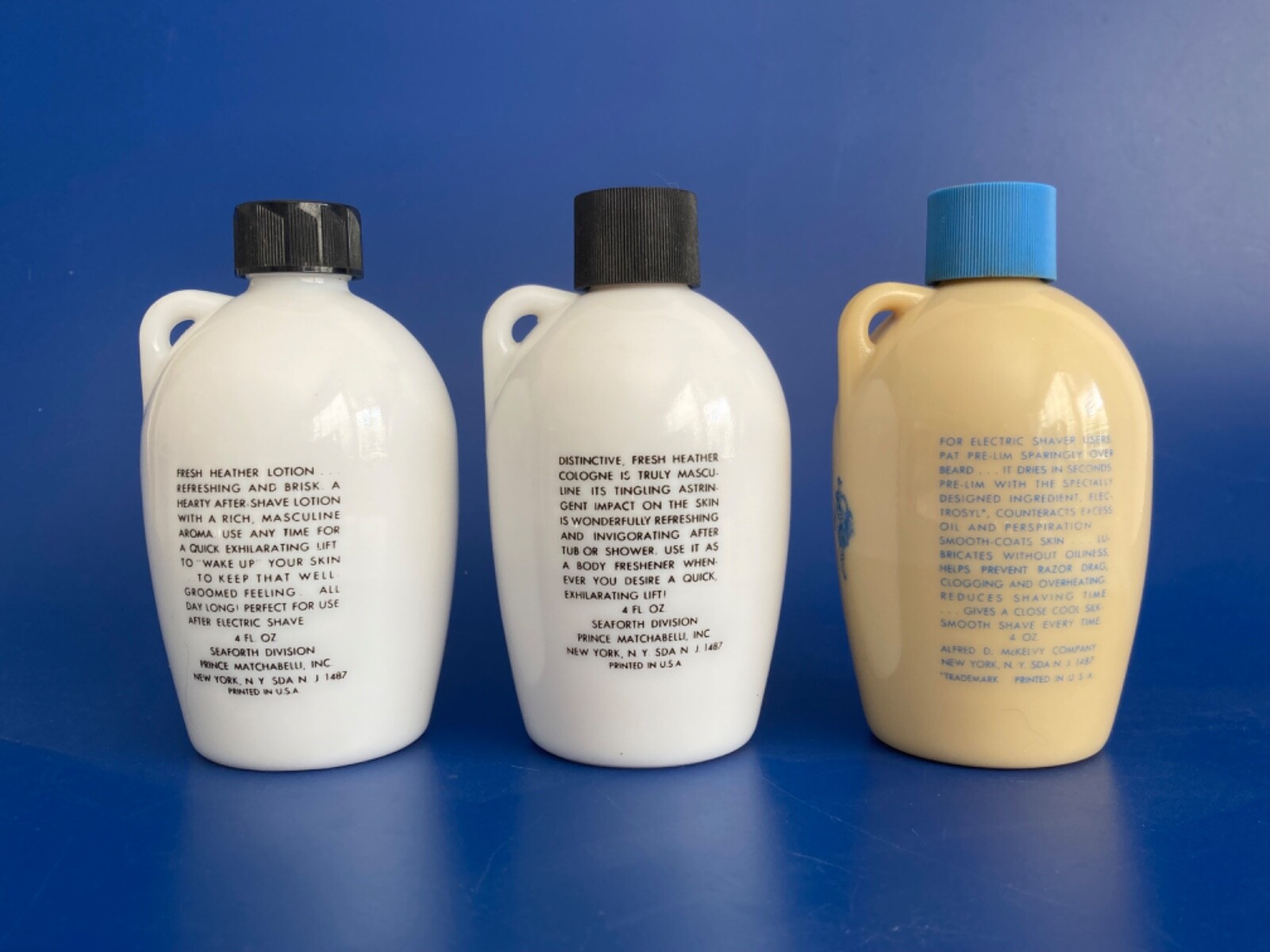 Mens Set 3 Vintage Prince Matchabelli SEAFORTH After Shave Cologne & Shave Aid