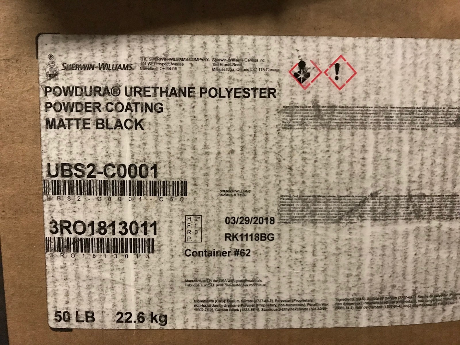 One Pound of Sherwin Williams Matte Black Powder Paint