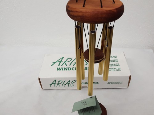 Arias Wind Chimes Six Anodized Aluminum Tubes Finished Redwood New In Box