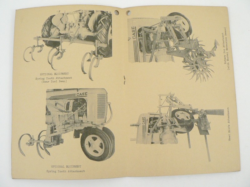 Vintage J.I. Case VCF2 Front Mounted Two Row Cultivator Owners Manual 1943