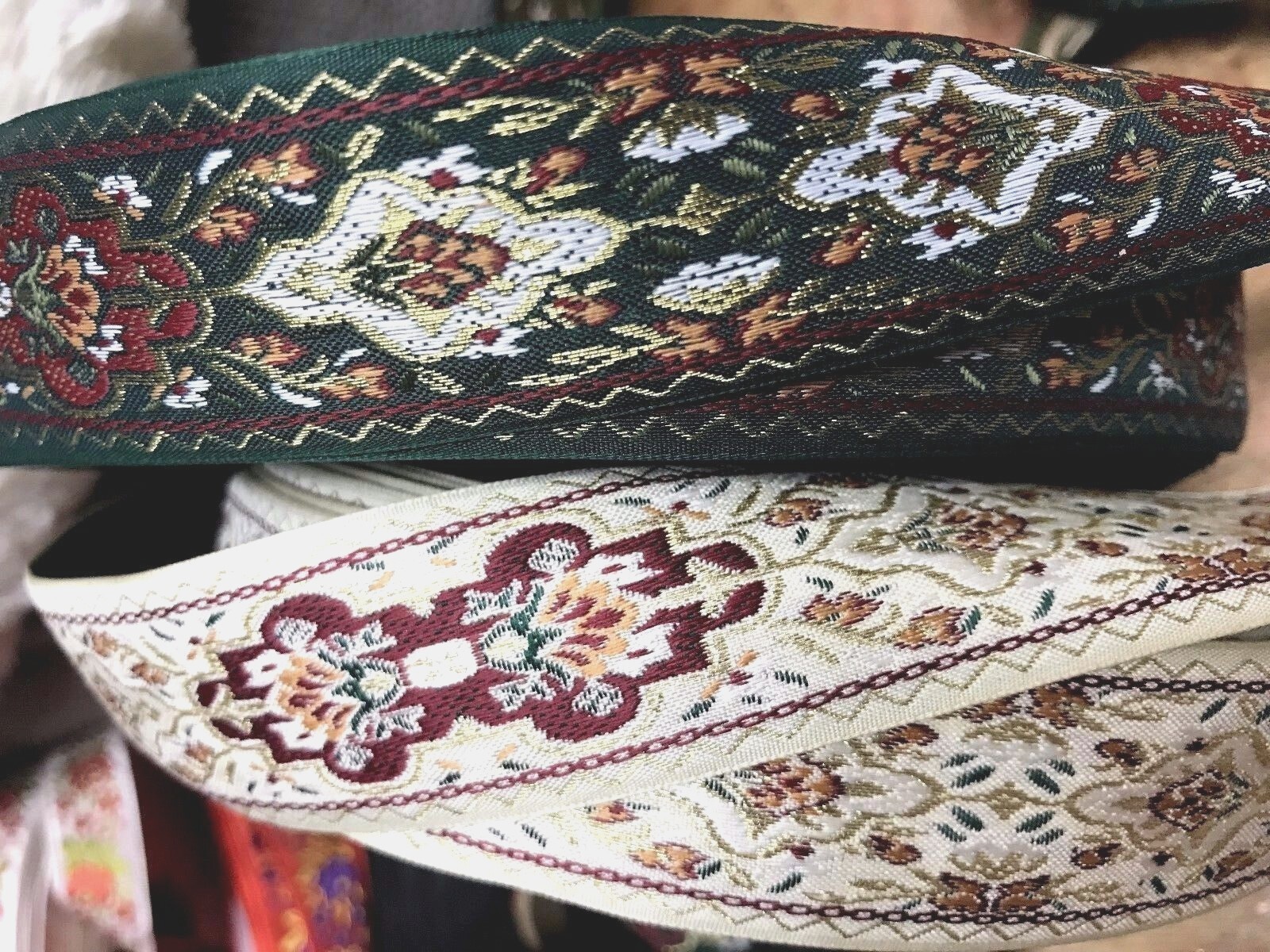 vintage Renaissance SCA cotton silk 1 1/4