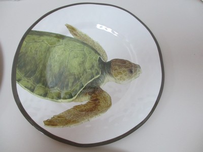 Pottery Barn Sea Life Critter Melamine Salad Plates - set of 4 New with netting.