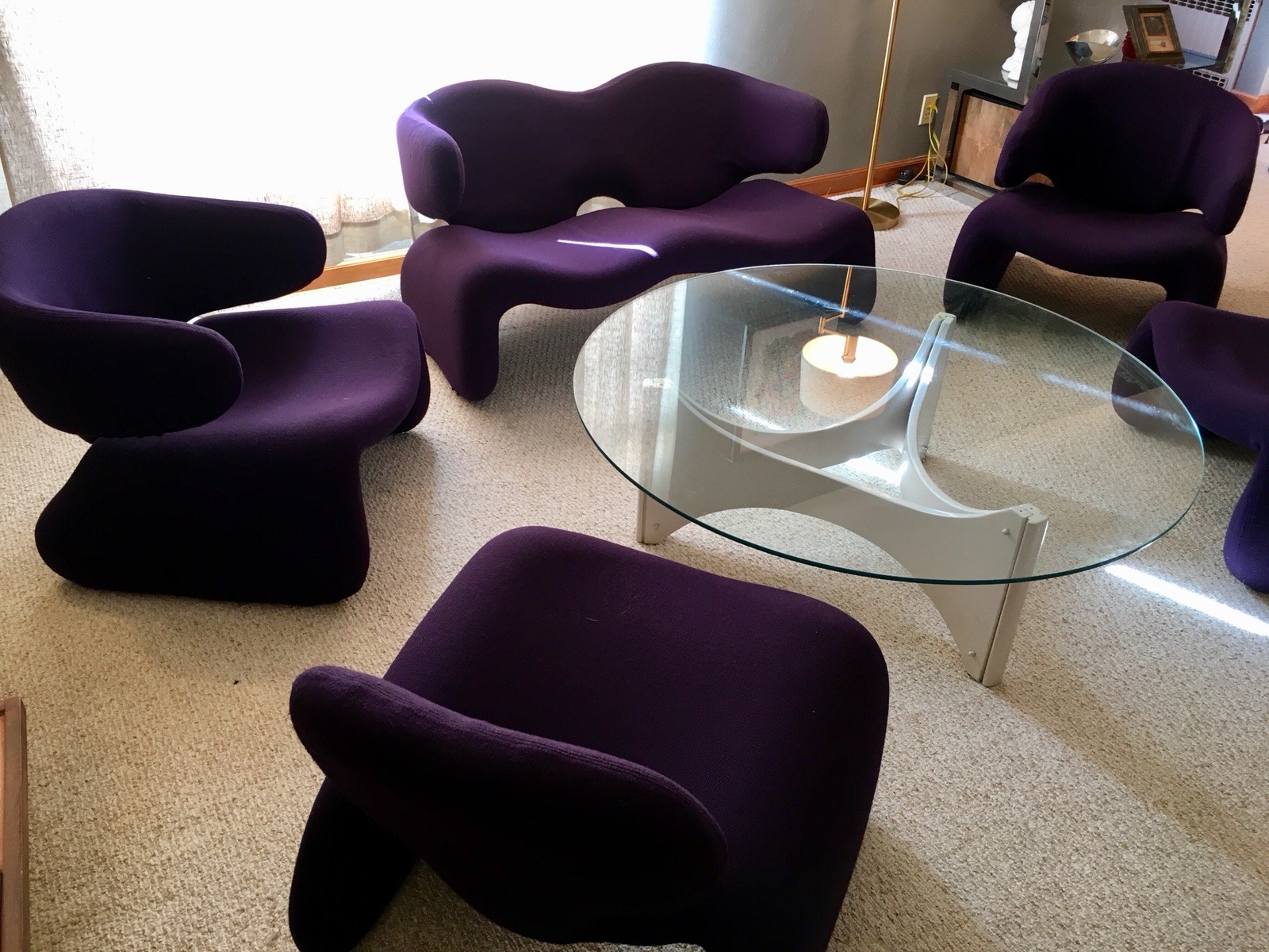 Djinn Chairs Sofa by Olivier Mourgue for Airborne 2001: A Space Odyssey Kubrick