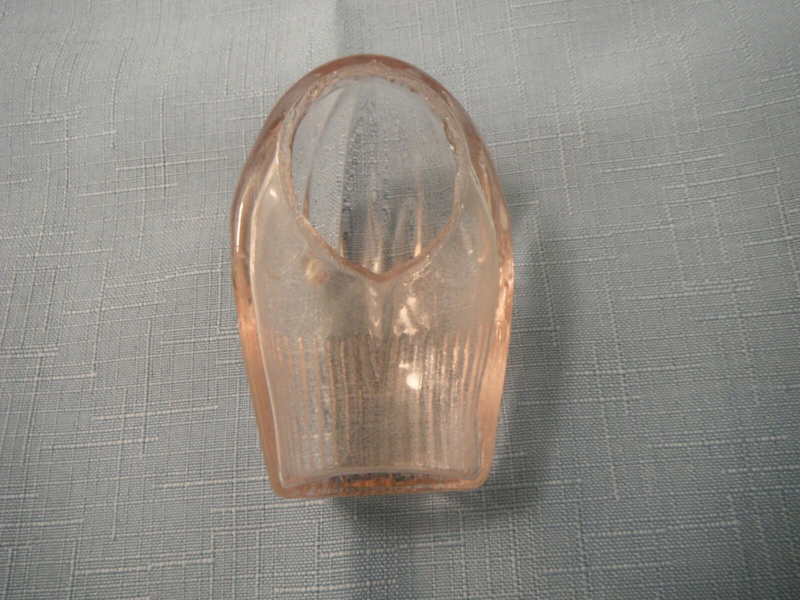 BIRD CAGE FEEDER, Antique/Vintage  Clear glass  ribbed