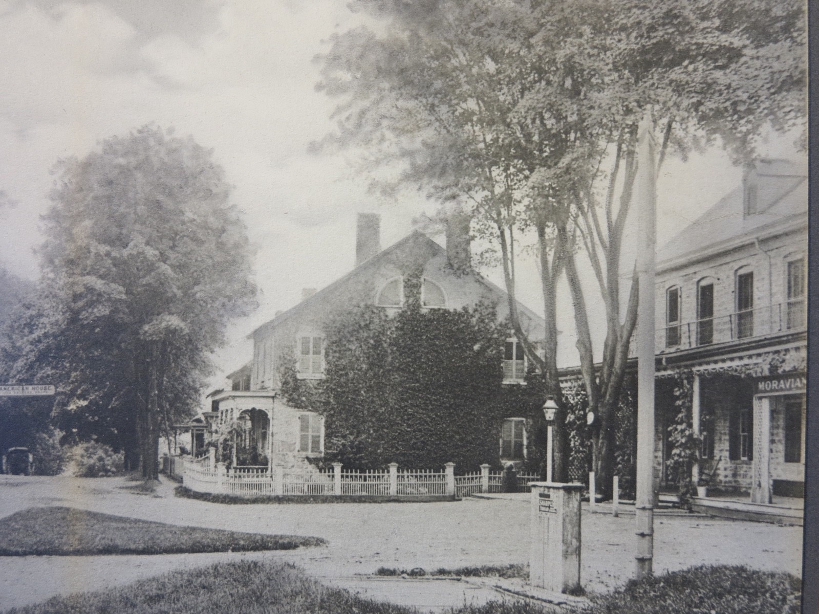 c.1870s original antique photograph Hope NJ American House photo New Jersey