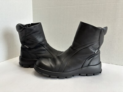 Ecco Gore-Tex Waterproof Women's Black Leather Chelsea Boot Comfort Sz US 7/UK 5