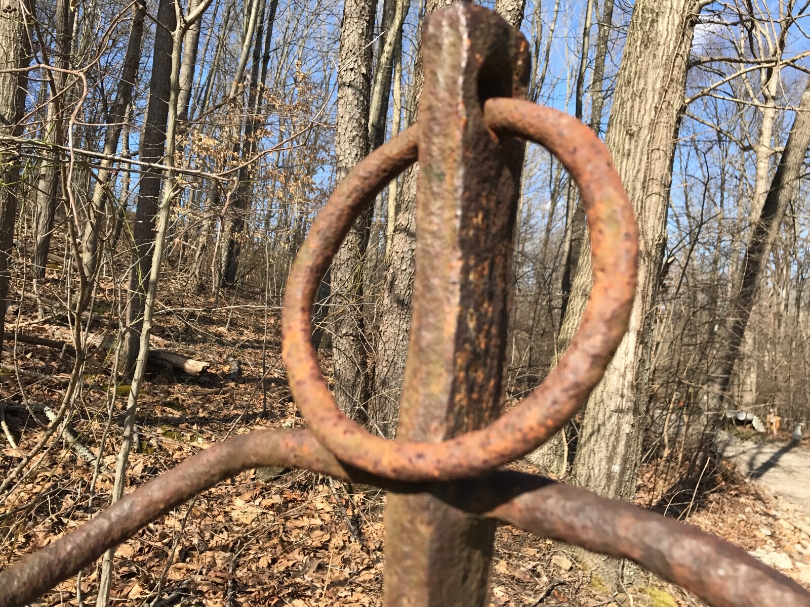 Antique Cast Iron Ship Anchor 73'' River Boat Ohio Hand Wrought Architectural
