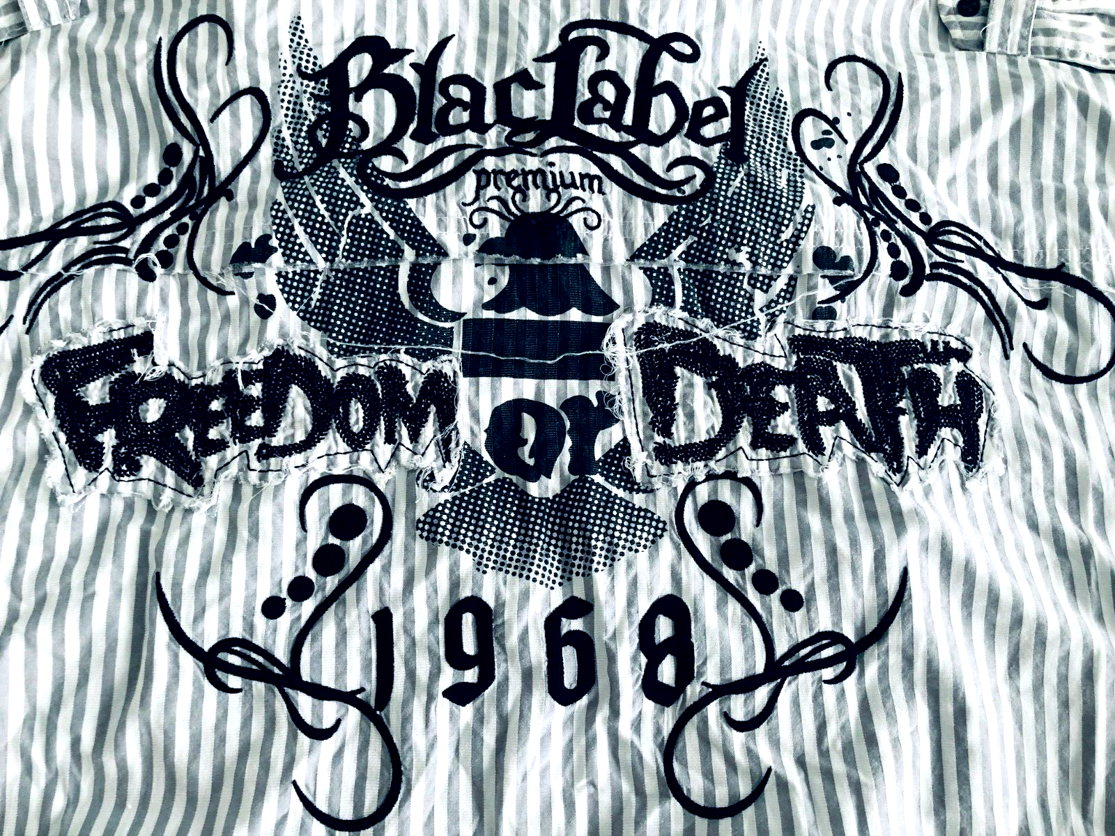 Vintage Blac Label 1968 Premium Freedom Or Death Button Up Mens T-Shirt Size 5XL | eBay Vintage Blac Label 1968 Premium Freedom Or Death Button Up Mens T-Shirt Size 5XL | eBay