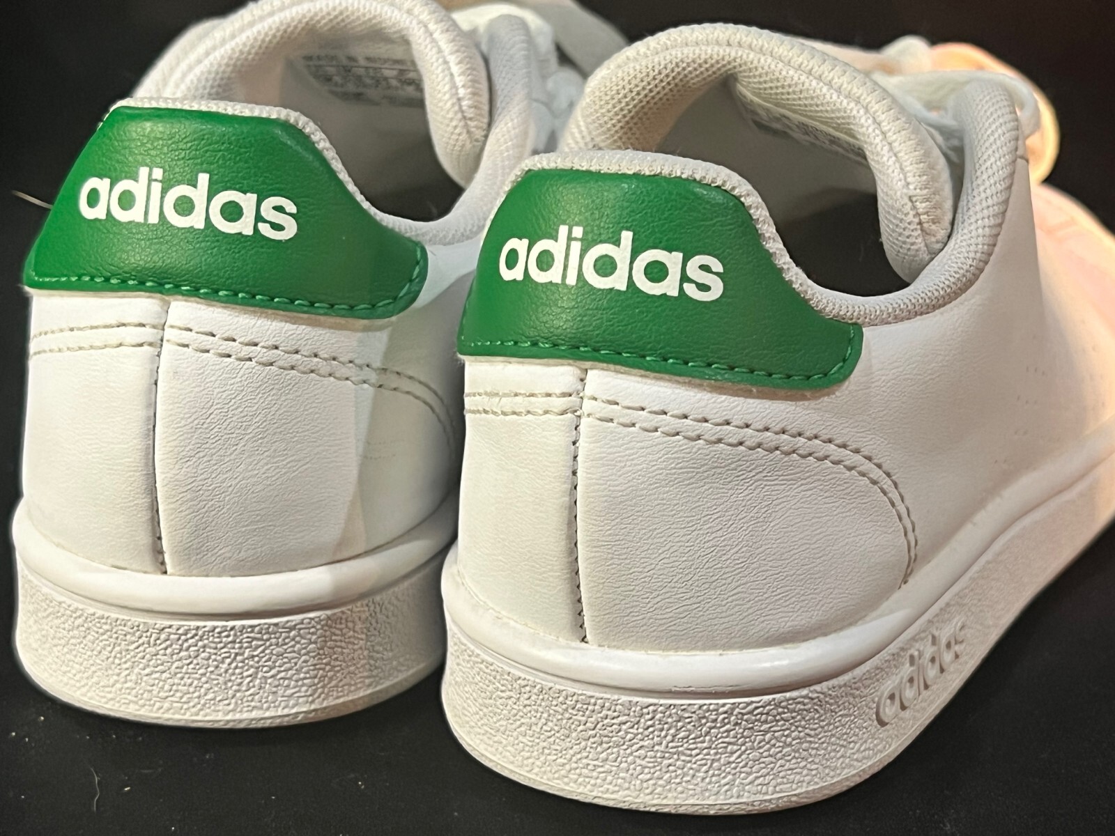 White Adidas Cloudfoam Sneakers HWI 28Y001 White Green KIDS White Adidas Cloudfoam Sneakers HWI 28Y001 White Green KIDS