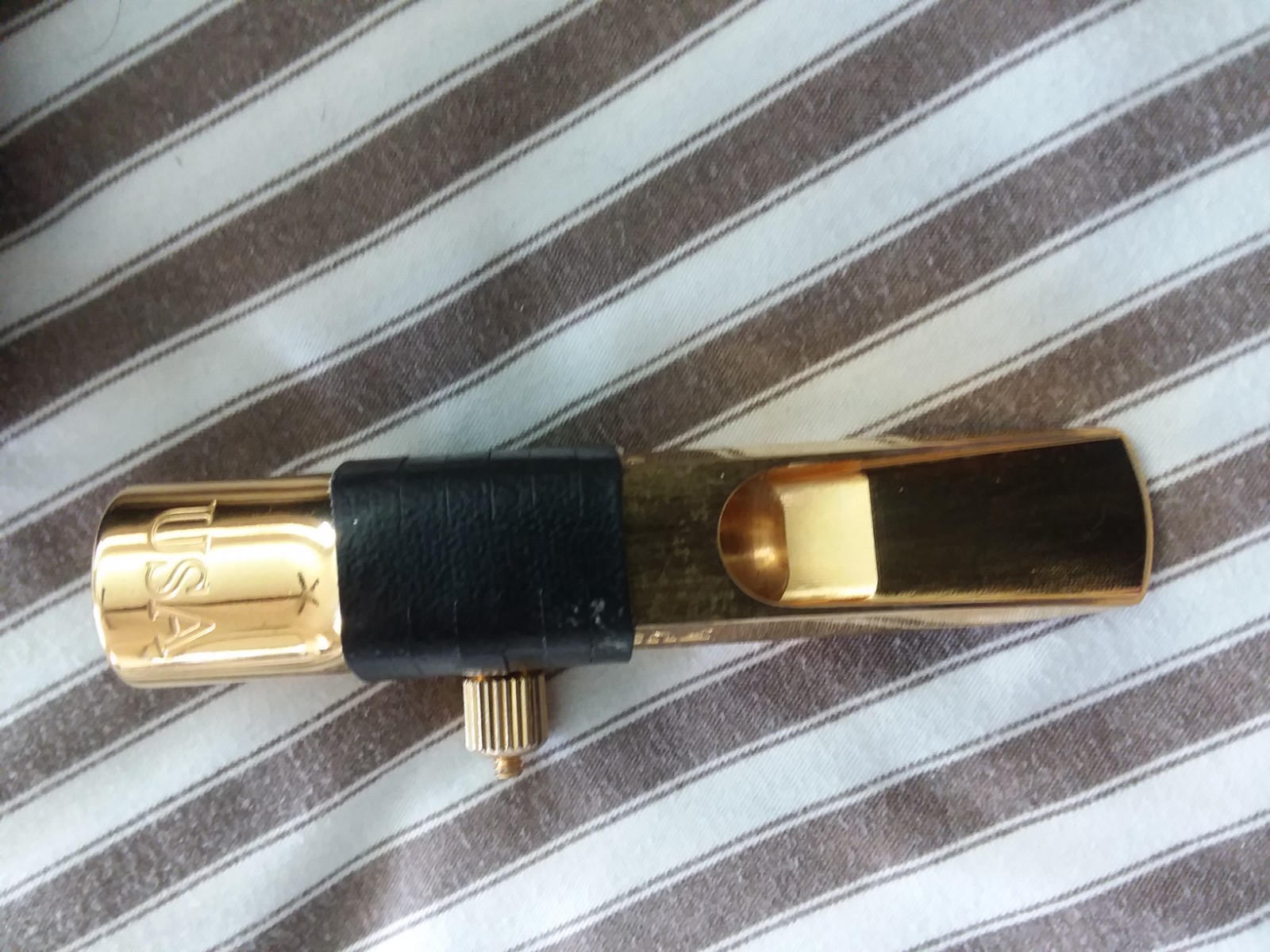 SR Technologies Fusion GoldPlated Tenor Saxophone Mouthpiece (.115 Opening) Used