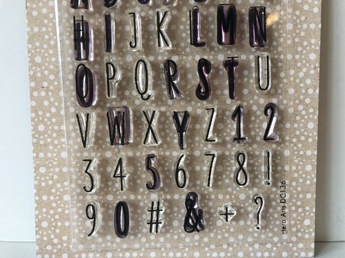 Hero Arts Cut Thin Die “ Alphabet- Numbers - Alpha Tabs “Poly Clear Stamps DC136