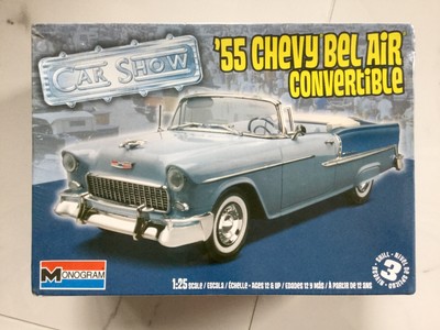 REVELL 1/25 1955 CHEVY BEL AIR CONVERTIBLE W/ SOFT TOP OPTION MODEL 85-4269 FS