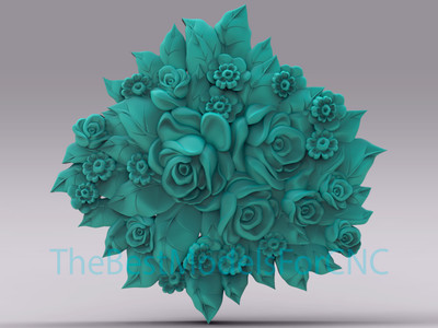 3D Model STL File for CNC Router Laser & 3D Printer Roses Decor