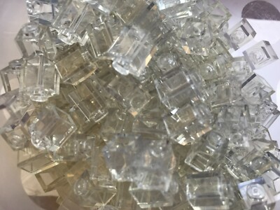LEGO- BRAND NEW-#3005- 1 x 1  TRANS CLEAR BRICKS-25 PIECES