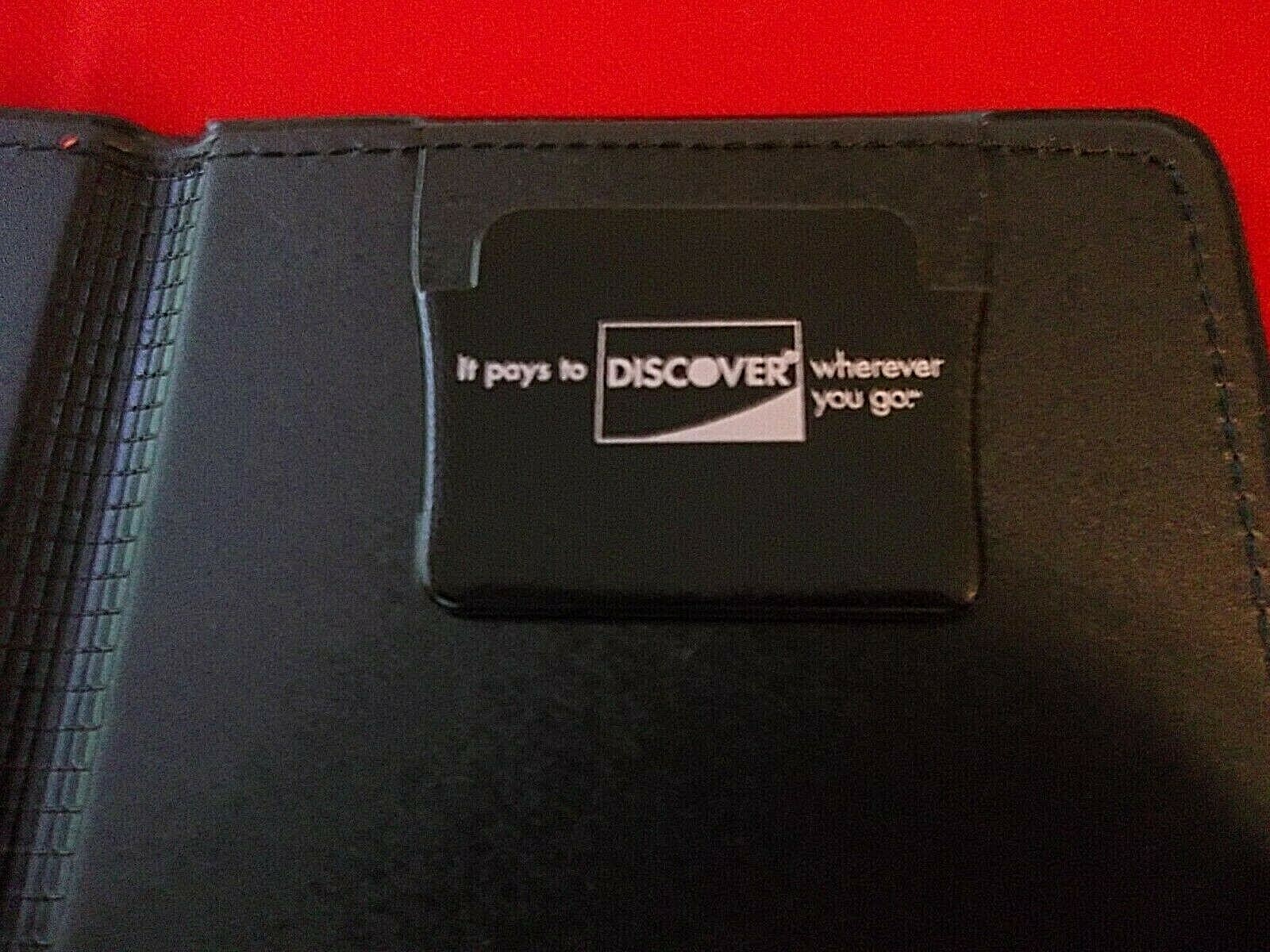 Brand New 10 Discover Card Black Double Panel Check Presenters FREE SHIPPING