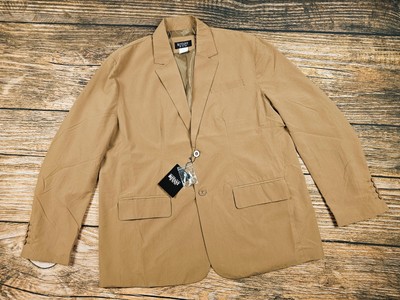 NWT Botany 500 Mens XL Lightweight Summer 2Btn Blazer Jacket Sport Coat Brown