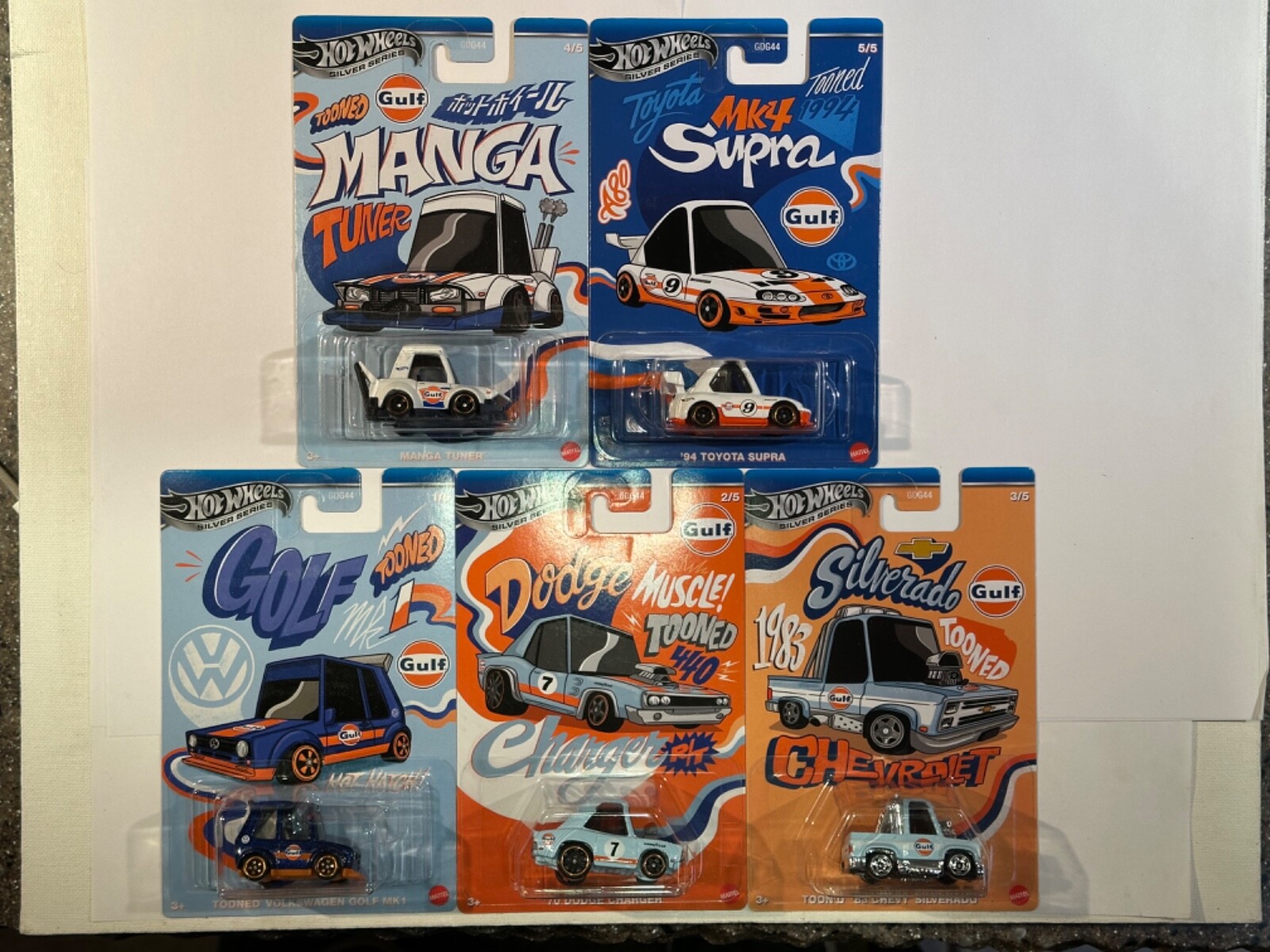 2025 🔥 HOT WHEELS, SILVER SERIES, TOONED GULF, SET OF 5 | eBay