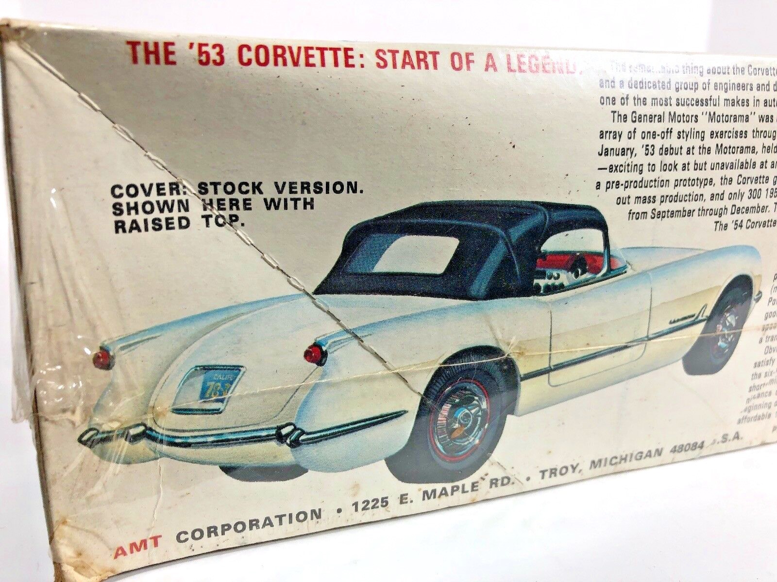 Vintage AMT Street Rods '53 Corvette Model Kit T310 1:25 - SEALED