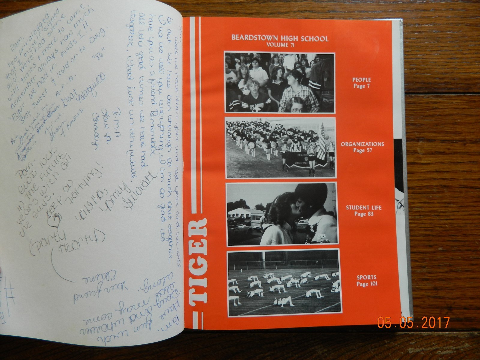 1983 BEARDSTOWN,IL HIGH SCHOOL YEARBOOK TIGER