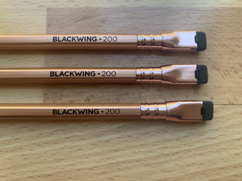3 Blackwing Volume 200 pencils: Box Not Included